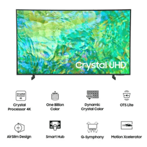 Samsung CU8000 Ultra HD 4K Smart LED TV | 108 cm (43 Inch) | UA43CU8000KLXL