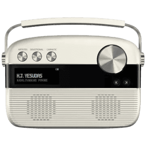 Saregama Carvaan Malayalam Portable Bluetooth Speaker | 6W | 5000 Evergreen Songs | 2.0 Channel | Porcelain White | SC03