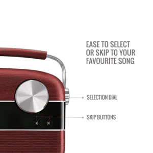 Saregama Carvaan Malayalam Portable Bluetooth Speaker | Cherrywood Red | SC03