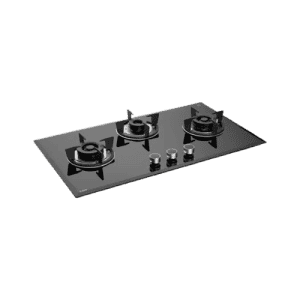KAFF Tempered Glass Top | Automatic Electric Hob | 3 Burner | FBB 783 | Black