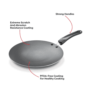 Prestige Omega Select Plus Concave Tawa | 280 mm | Black