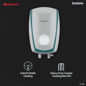 Havells Instanio Instant Water Heater | 3 L | 3000 W | White & Blue