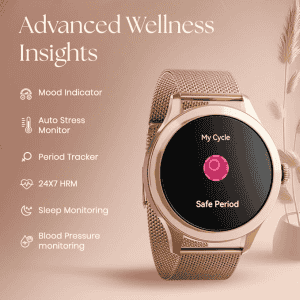 Fastrack Noir Pro BT Calling Women Smartwatch | Black