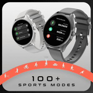 Fire Boltt Apollo 2 Smartwatch |  AMOLED Display | Bluetooth Calling | Light Grey | BSW147