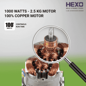 Havells Hexo Juicer Mixer Grinder | 1000 W |  2 Jars | White & Purple