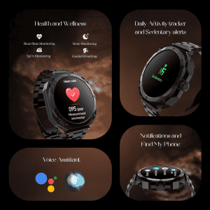 boAt Enigma Z20 Amoled Bluetooth Calling Smartwatch | Metal Black
