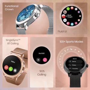 Fastrack Noir Pro BT Calling Women Smartwatch | Black
