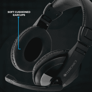 Zebronics Zeb 200HM Wired On Ear Headphone | 3.5mm | Black