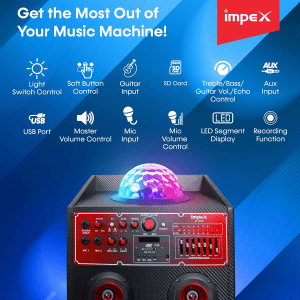 Impex ST 100A Stage Speaker | FM Radio | 100W | Black