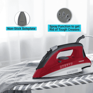 Black & Decker | Steam Iron | 1600 W | Red | BXIR1601IN