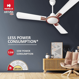 Havells Astura Ceiling Fan | 1200mm | White Maroon