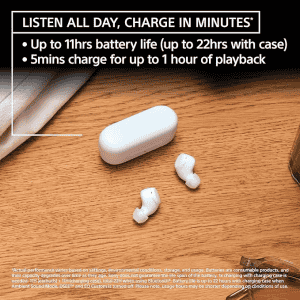 Sony Truly Wireless Bluetooth Earbuds | Small and Comfortable | Black | WF C510/BZ 	