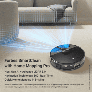 Eureka Forbes Smart Clean with Home Mapping Pro Vacuum Cleaner | Black