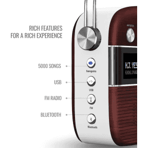 Saregama Carvaan Malayalam Portable Bluetooth Speaker | Cherrywood Red | SC03