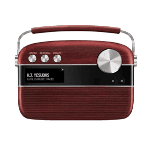 Saregama Carvaan Malayalam Portable Bluetooth Speaker | Cherrywood Red | SC03