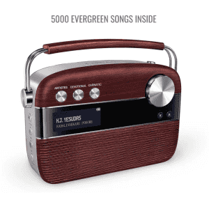 Saregama Carvaan Malayalam Portable Bluetooth Speaker | Cherrywood Red | SC03