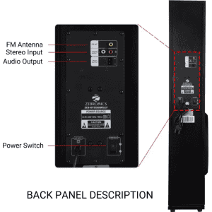 ZEBRONICS Bluetooth Tower Speaker | 2 MIC | BT 9500 RUCF