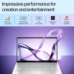 HP Pavilion x360 | Intel Core i5 13th Gen 1335U | 16 GB | 1 TB SSD | 14 Inch | Silver |  14-ek1010TU