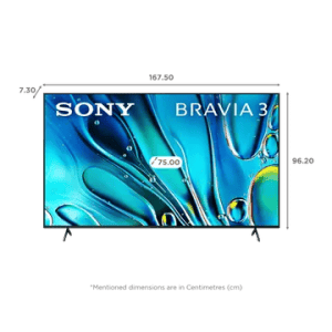 Sony BRAVIA 4K Ultra HD LED Google TV | Series 3 | 190 cm (75 inch) | Black | K 75S30