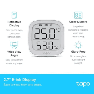 Tp-Link Tapo Smart Temperature  Humidity Monitor | Free Data Storage & Visual Graphs