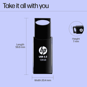 HP USB 3.2 Flash Drive | 128GB | 712w | Black