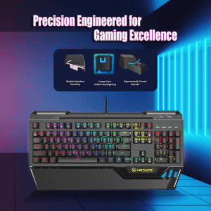 LAPCARE Champ Wired Gaming Keyboard | Spillproof | Black | LGK-108