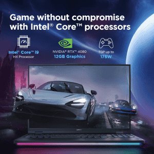 Lenovo Legion Pro 7 Gaming Laptop | Intel Core i9 14900HX  | 32GB | 1TB SSD | Nvidia RTX 4080 12GB | Black | 83DE001HIN