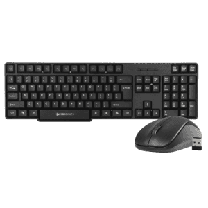 Zebronics Zeb Companion Wireless Keyboard and Mouse Combo | USB 107 |  Nano Receiver | Black