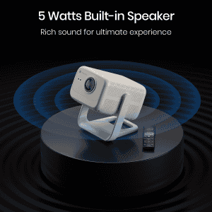 Portronics Beem 480 Smart LED Projector | 1080p Full HD Resolution | 5100 Lumens | White