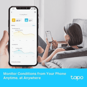 Tp-Link Tapo Smart Temperature  Humidity Monitor | Free Data Storage & Visual Graphs