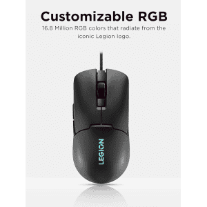 Lenovo Legion M300s RGB Gaming Mouse | 8000 DPI Adjustable Sensor | Black