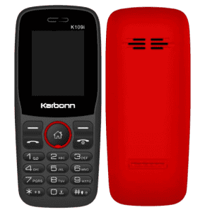 Karbonn K109i Keypad Mobile Phone | Black Red