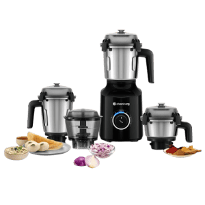 Atomberg Zenova Mixer Grinder | 550W | 4 Jars |  Unique Coarse Mode | Black