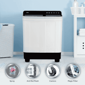 Haier Semi Automatic Top Load Washing Machine | 7 Kg | White | HTW70 178BKN