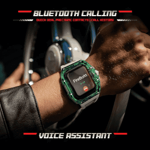 Fire Boltt Diablo Wireless Charging Bluetooth Calling Smartwatch | 49.5mm | Red Strap