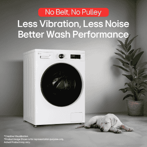 LG 9 Kg Fully Automatic Front Load Washing Machine | 5 Star | 6 Motion DD | Blue White | FHB1209Z4W