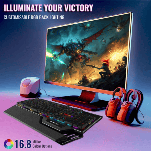 LAPCARE Champ Wired Gaming Keyboard | Spillproof | Black | LGK-108
