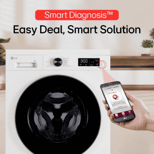 LG 9 Kg Fully Automatic Front Load Washing Machine | 5 Star | 6 Motion DD | Blue White | FHB1209Z4W