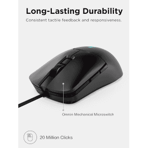Lenovo Legion M300s RGB Gaming Mouse | 8000 DPI Adjustable Sensor | Black