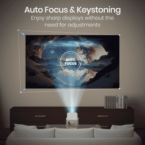 Portronics Beem 480 Smart LED Projector | 1080p Full HD Resolution | 5100 Lumens | White