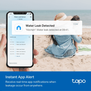 TP-Link Tapo T300 Smart Water Leak Sensor | Dripping Detection | White