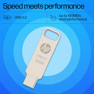 HP USB 3.2 OTG Flash Drive | 32GB | 886C | Gold