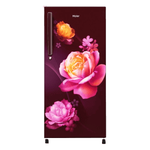 Haier Direct Cool Single Door Refrigerator |  190 L | 2 Star | Red Noisettes Finish | HRD-2102CRN-P