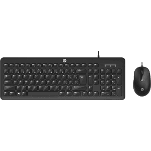 HP KM160 Wired Mouse and Keyboard | Wired USB Multi device Keyboard | Black