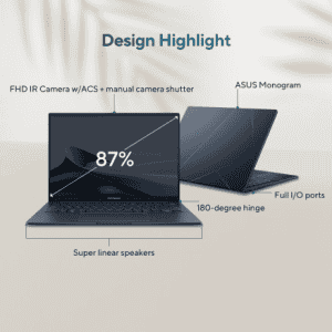 ASUS Zenbook 14 OLED Light Weight Laptop | intel Evo Core Ultra 5 125H | 16GB | 1TB  | Ponder Blue | UX3405MA-PP555WS