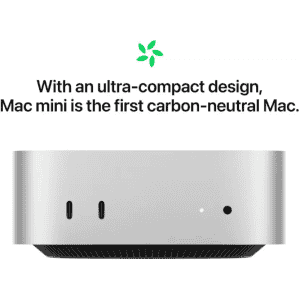 Apple Mac Mini M4 Chip Mini Tower | 10 core GPU Graphics | 24 GB | 512 GB SSD | Silver | MCYT4HN/A