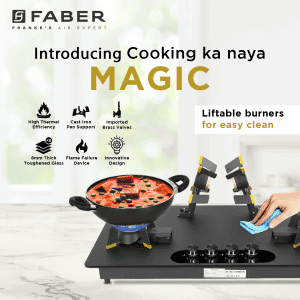 Faber Magiclift Automatic Hob | Toughened Glass Top | 4 Burner | HT904