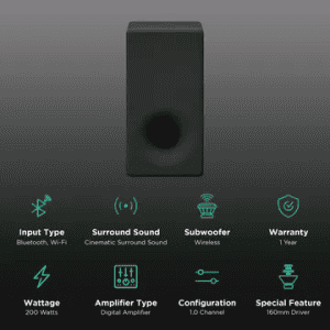 Sony Wireless Subwoofer | Black | SA-SW3//M E12
