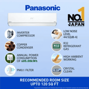 Panasonic EU 7 in 1 Convertible Inverter Split AC | 1 Ton | 3 Star | EU12AKY3F