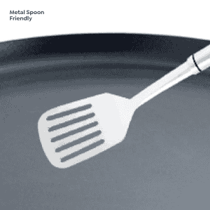 Prestige Omega Deluxe Aluminium Induction Base Non Stick Omni Tawa | 28 cm | Red